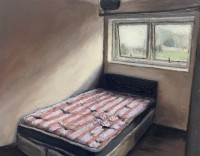 oil pastel, pencil, 26 x 36 cm