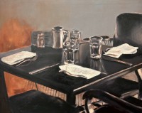 oil pastel on canvas, 84 x 104.5 cm