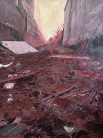el, thread on canvas, 150 x 200 cm